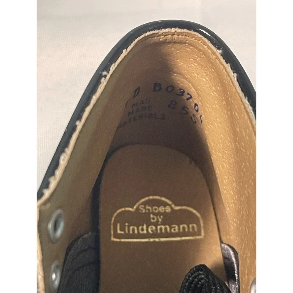 VTG Shoes By Lindemann Black Patent Leather‎ Size 2D Infant Girls New